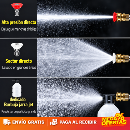 Hidrolavadora Inalámbrica Portátil de Alta Presión y Sin Cabos - con 1 Batería Gratis! 🎁